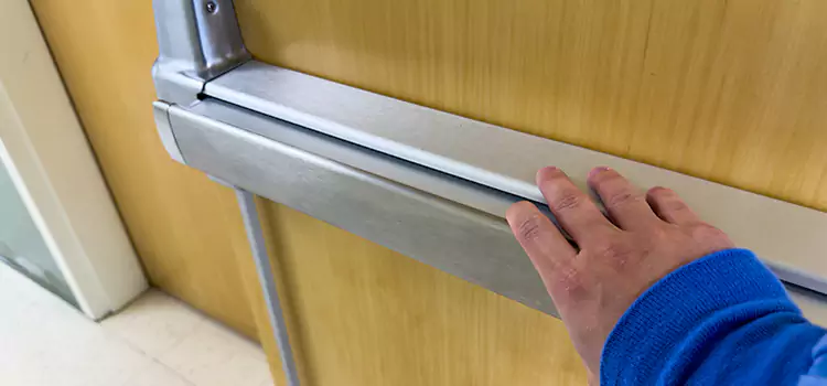 Installing a Push Bar on a Door Cave Spring